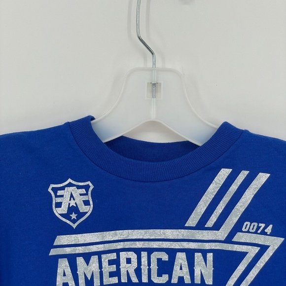 AMERICAN FIGHTER Royal Blue Long Sleeve T-Shirt (32) - Picture 4 of 5